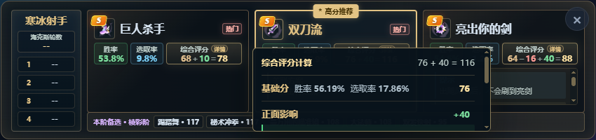 海克斯评分概览